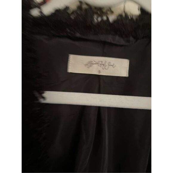 Beautiful Soul Black Fuzxy Long Vest Size Small - Picture 5 of 5